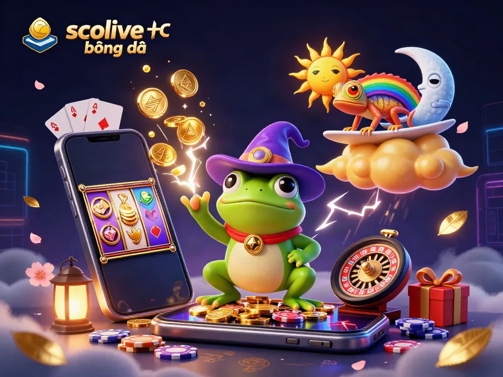 Experience a thrilling storm of gold with socolive trực tiếp bóng đá, vibrant 3D cartoon scene featuring unique characters and casino elements.