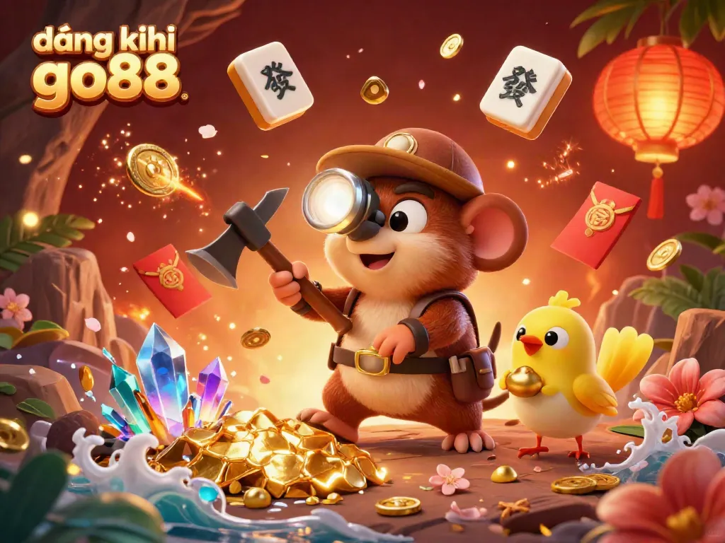 Register for go88 and dive into exciting gambling adventures with our colorful 3D illustration.