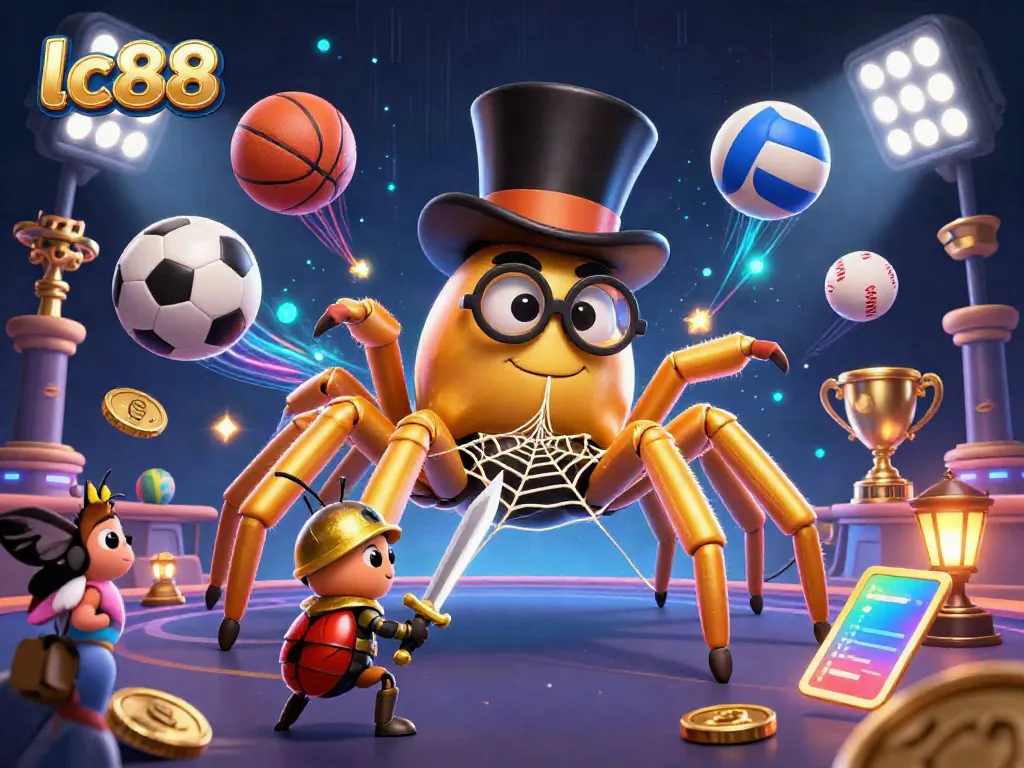 Join the excitement at lc88 with a thrilling 3D casino scene featuring characters and dynamic gaming elements.