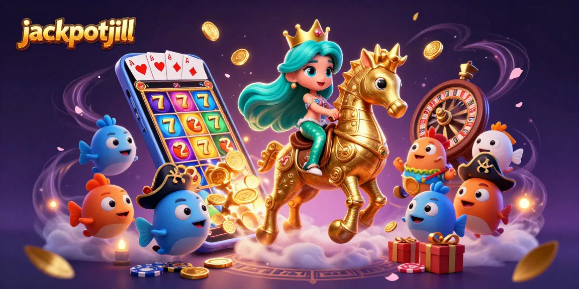 Experience excitement with jackpotjill in this vibrant casino-themed digital illustration.